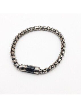 Louis Vuitton Monogram Eclipse Chain Bracelet Silver